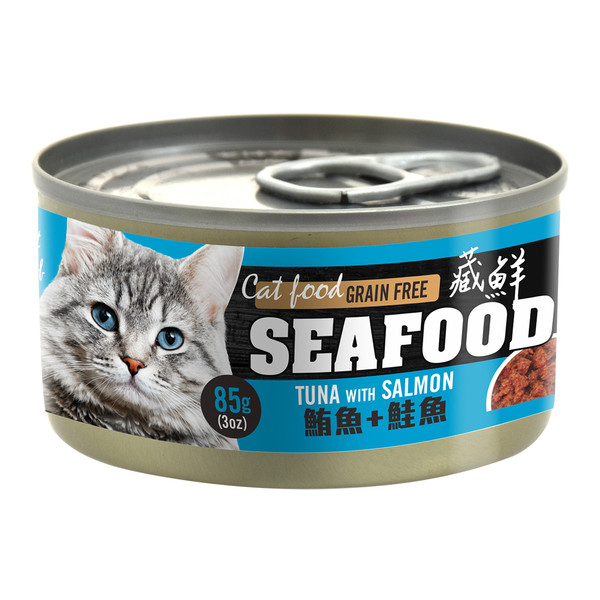 【藏鮮】營養貓餐罐-(鮪魚+鮭魚/鮮雞肉/雞肝) 85g