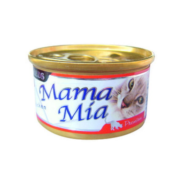 MAMAMIA貓餐(鮮嫩純雞肉)85g-罐(24/箱) 4719865826071