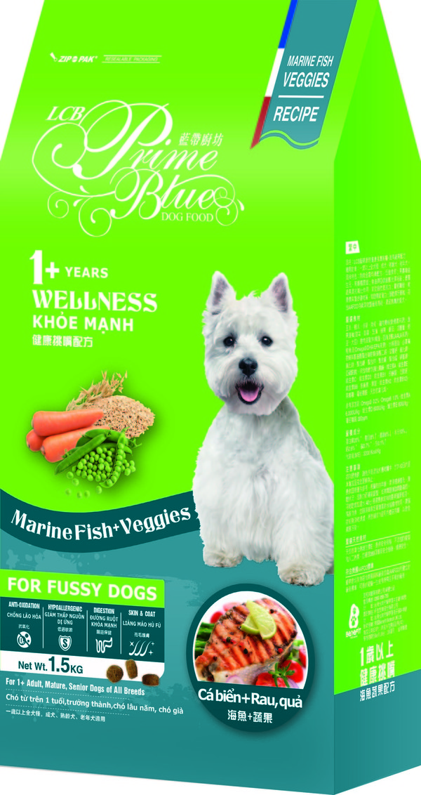 藍帶廚坊(犬)健康挑嘴狗海鮮魚肉蔬果1.5kg 4712013806819