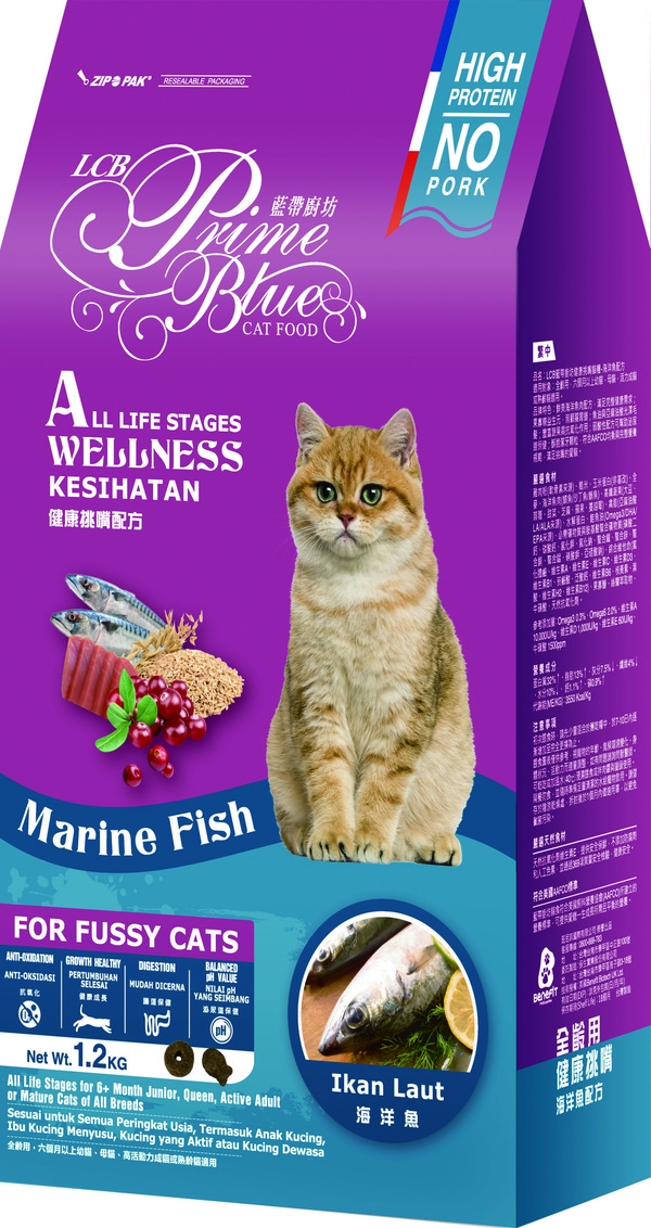 藍帶廚坊(貓)健康挑嘴貓海洋魚肉1.2kg 4712013804976