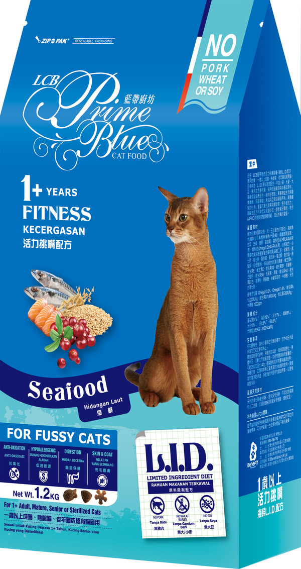 藍帶廚坊(貓)活力挑嘴貓海鮮1.2kg 4712013805799