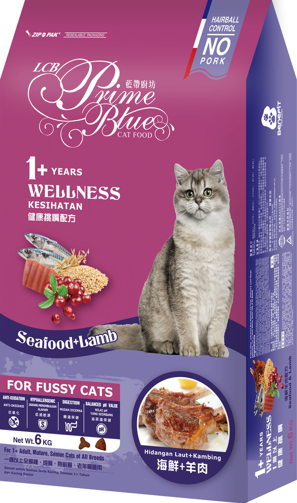 藍帶廚坊(貓)健康挑嘴貓海鮮羊肉1.2kg 4712013805850