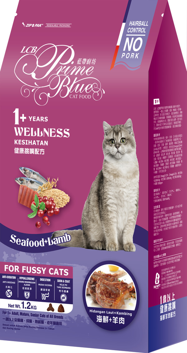 藍帶廚坊(貓)健康挑嘴貓海鮮羊肉1.2kg 4712013805850