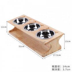 【喵仙兒】橡木簡約餐桌造型(三碗組)17.5*51cm