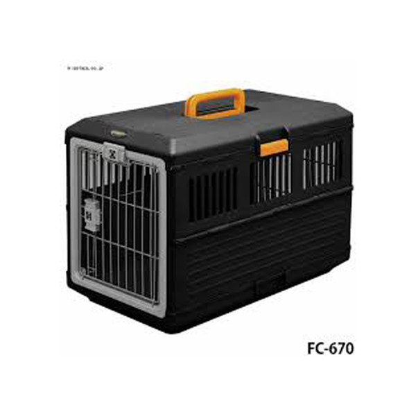 【日本IRIS】航空運輸籠-黒/橙993611