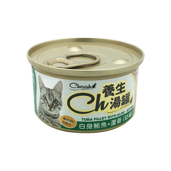 CH養生湯罐-白身鮪魚+蘆薈(幼貓)80g 4711481505811