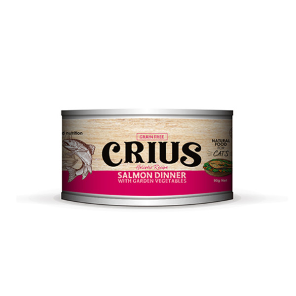 【CRIUS 克瑞斯】紐西蘭天然無穀貓用主食罐-野生鮭(90G/175G)