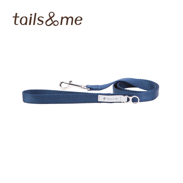 【tails & me 尾巴與我】經典尼龍帶基本款牽繩-深藍 (S/M/L)