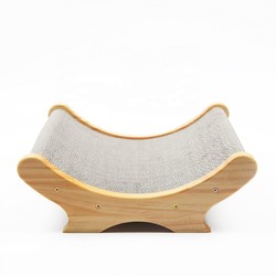 【喵仙兒】U型木製床造型貓抓板/瓦楞替芯