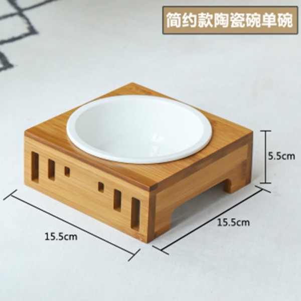【喵仙兒】竹木簡約陶瓷碗(單碗組) 15.5*5.5cm