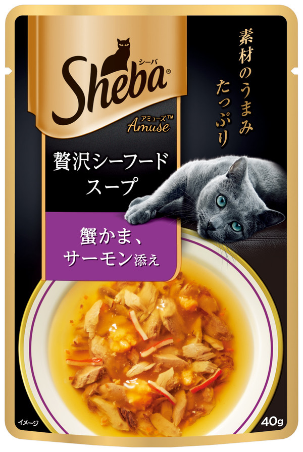 SHEBA日式鮮饌包(黑金邊)雙鮮高湯(蟹肉+鮭魚) 40g
