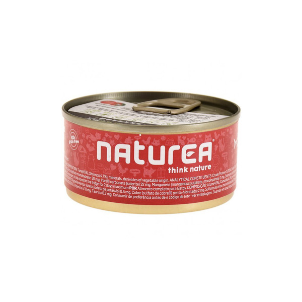 Naturea歐金天然無穀物貓主食罐(鮪魚+鮮蝦)85g