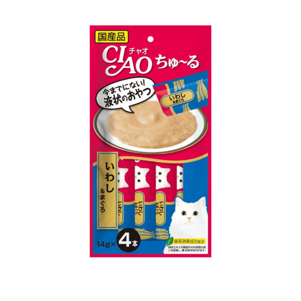 CIAO啾嚕肉泥(沙丁魚+鮪魚)14g*4入