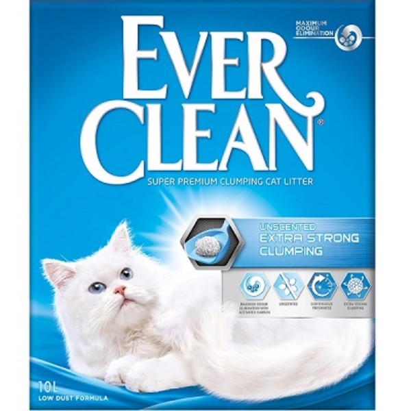 【EVER CLEAN藍鑽】歐規強效無香結塊貓砂10L(9kg)