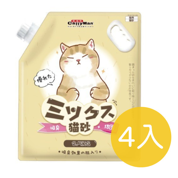 【4件組】CattyMan混和豆腐貓砂2.5kg