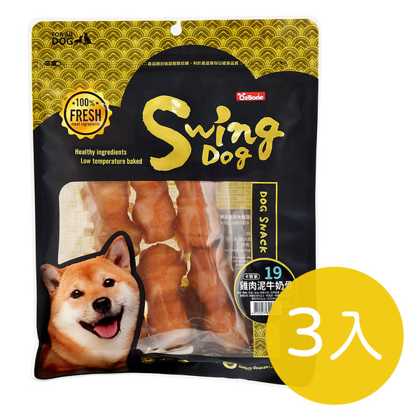 【3入組】OzBone卡賀家犬零食No.19-雞肉泥牛奶骨(2.5吋)(6入/包)