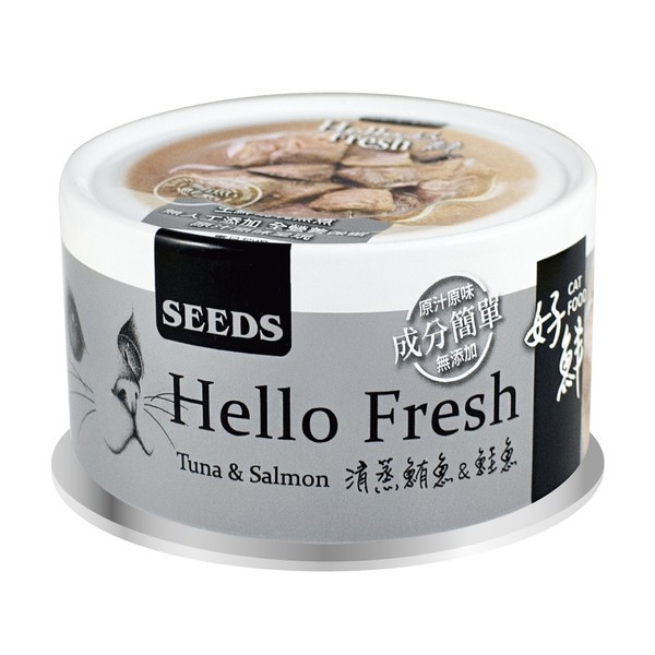 【海派6入組】惜時SEEDS-Hello Fresh好鮮原汁貓湯罐80g  
